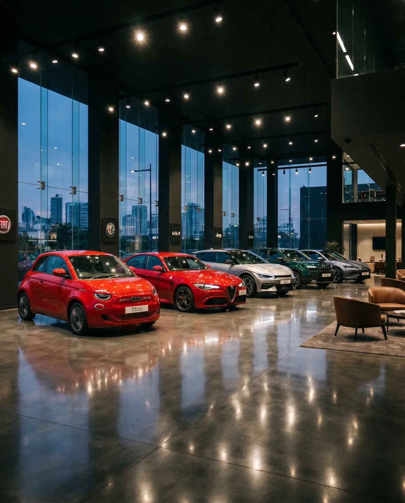 Showroom Auto Centar Duo u Osijeku — Fiat, Alfa Romeo, Kia, Jeep i BYD